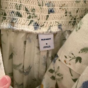 Old Navy Floral Linen Jumpsuit Size Small